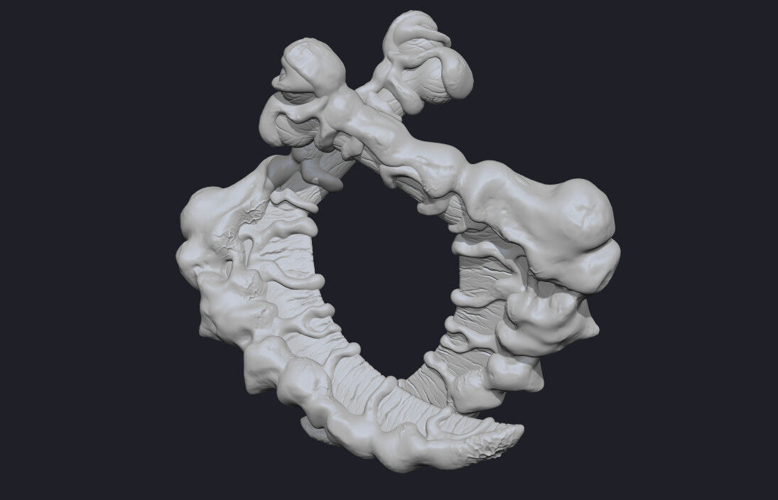 Upper moon 6 Gyutaro sickle weapon for 3d printing 3D print model_1