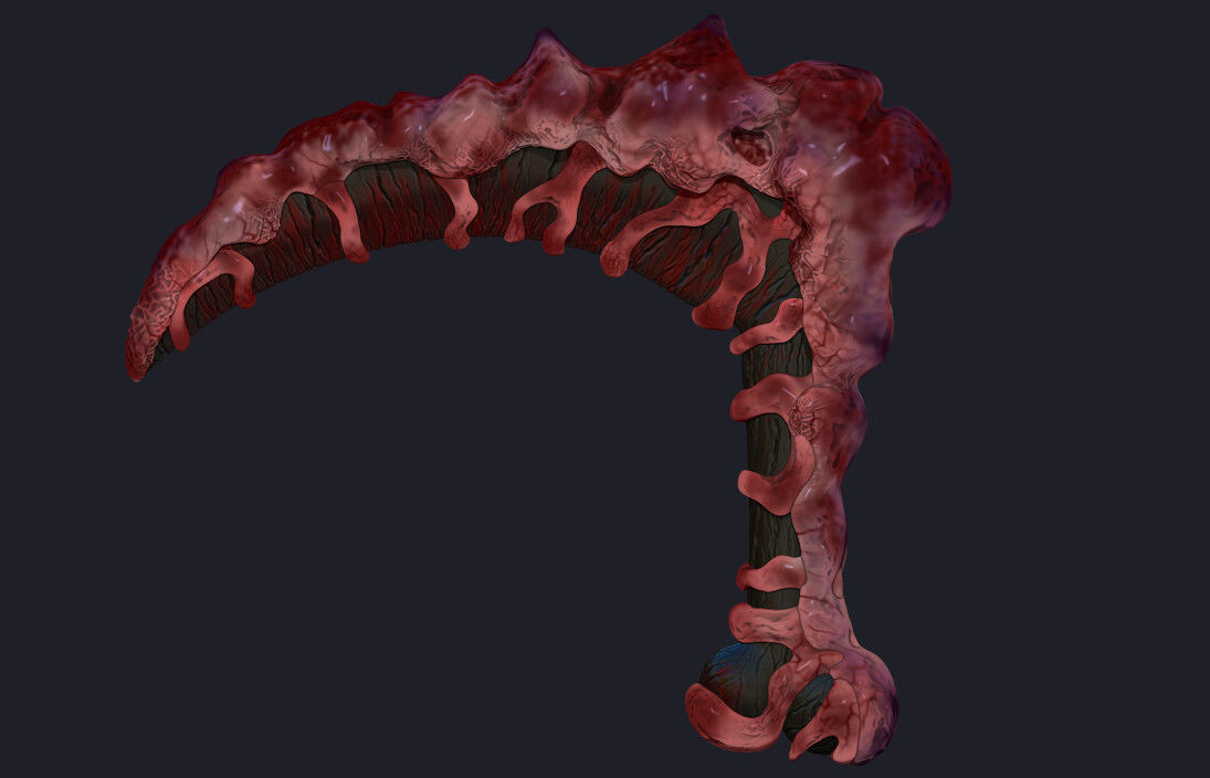 Upper moon 6 Gyutaro sickle weapon for 3d printing 3D print model_4