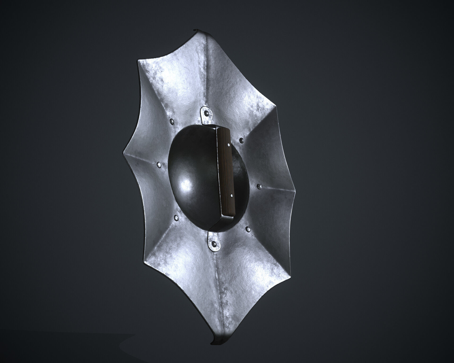 Talhoffer Buckler Shield Low-poly 3D model_3