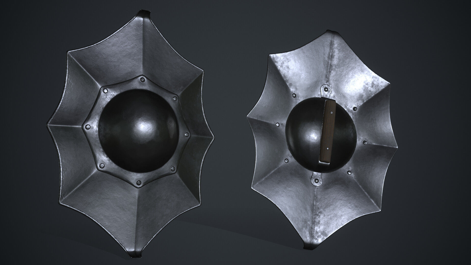 Talhoffer Buckler Shield Low-poly 3D model_2