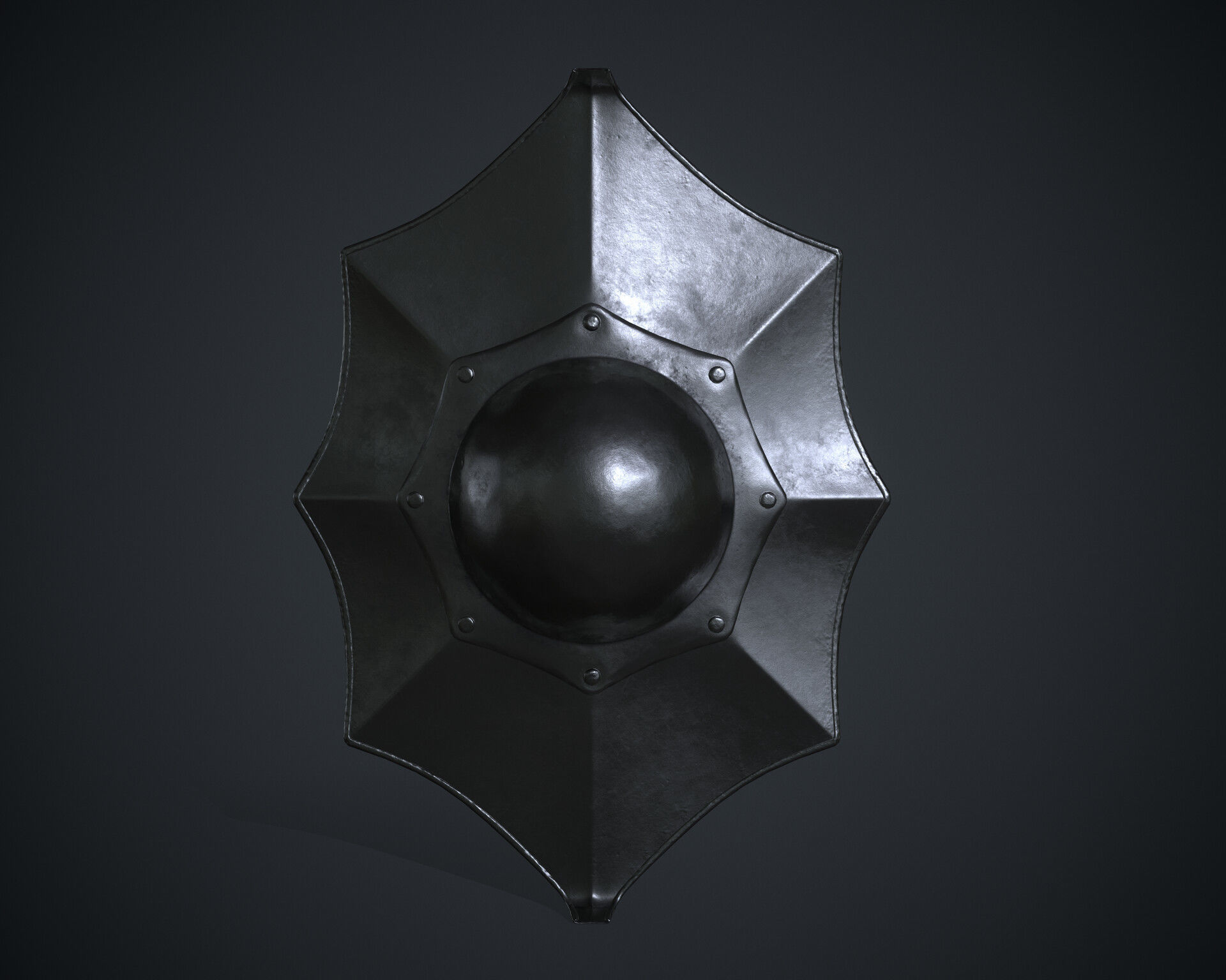 Talhoffer Buckler Shield Low-poly 3D model_0
