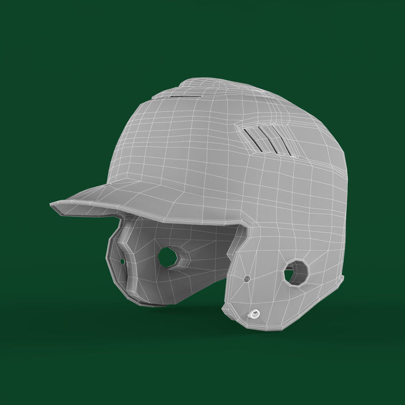 Batting Helmet 3D model_10