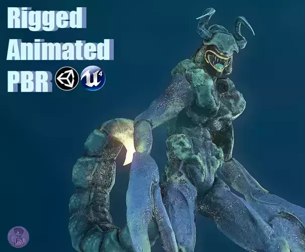 Demon Scorpio Low Poly Model