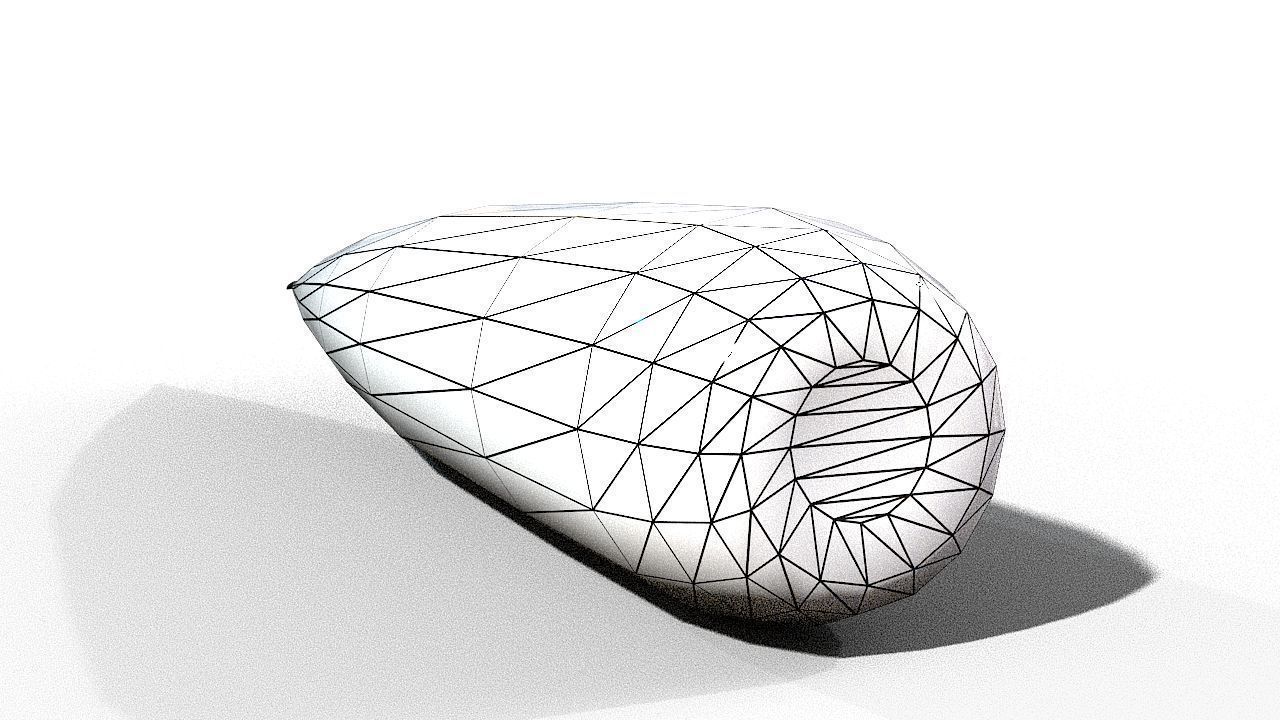 old corn low poly Low-poly 3D model_11