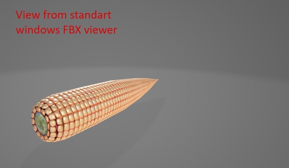 old corn low poly Low-poly 3D model_6