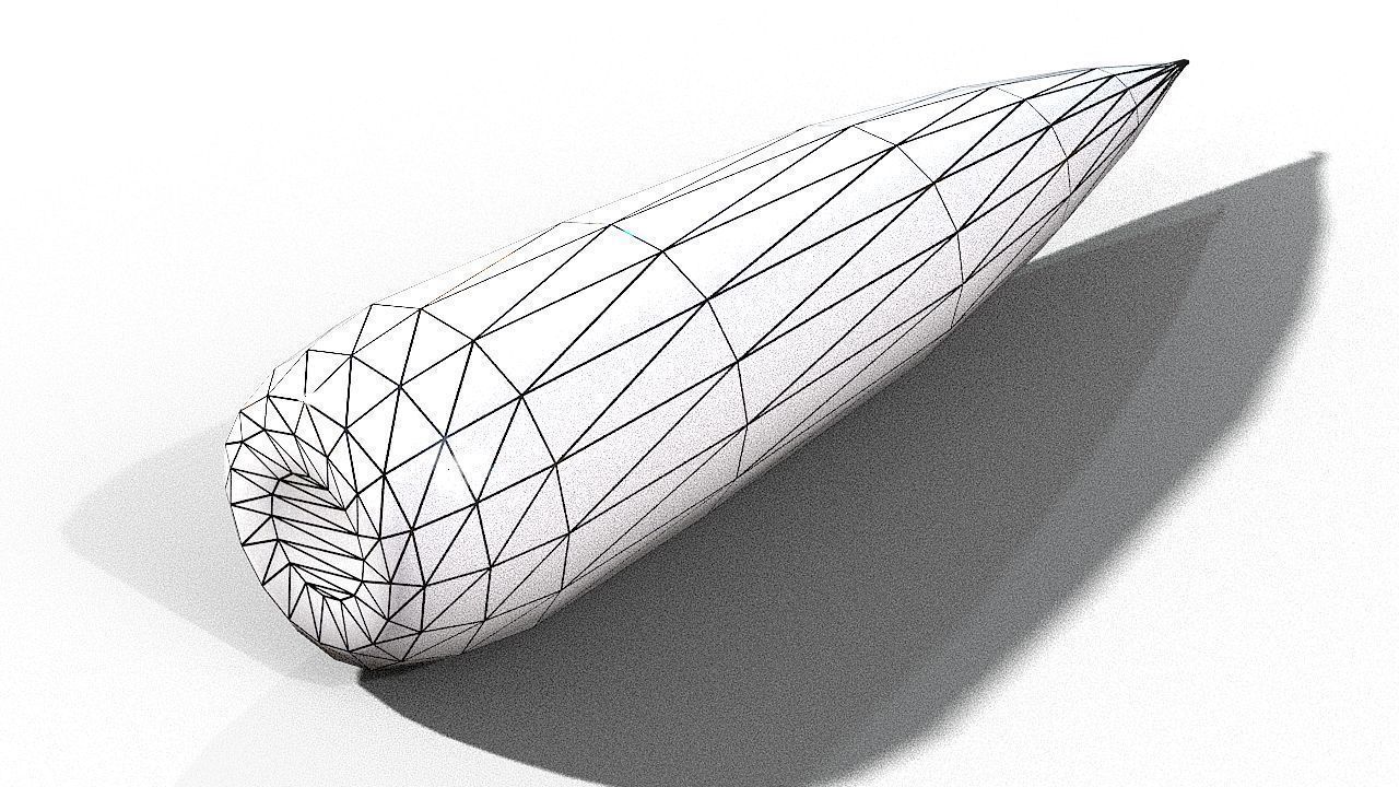 old corn low poly Low-poly 3D model_7