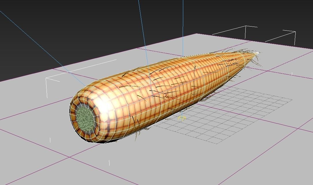 old corn low poly Low-poly 3D model_5