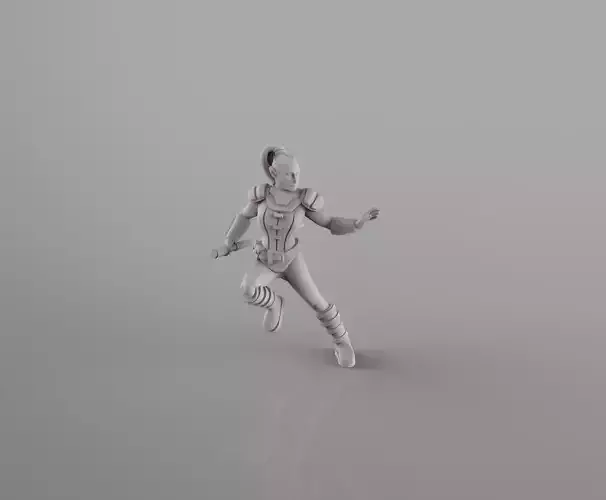 Feline Mystical Warrior 3D print model