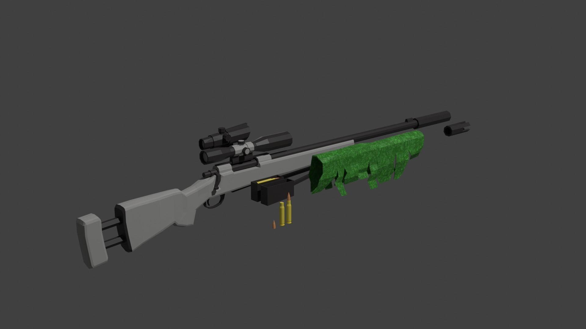 m24 sniper rifle Free low-poly 3D model_1