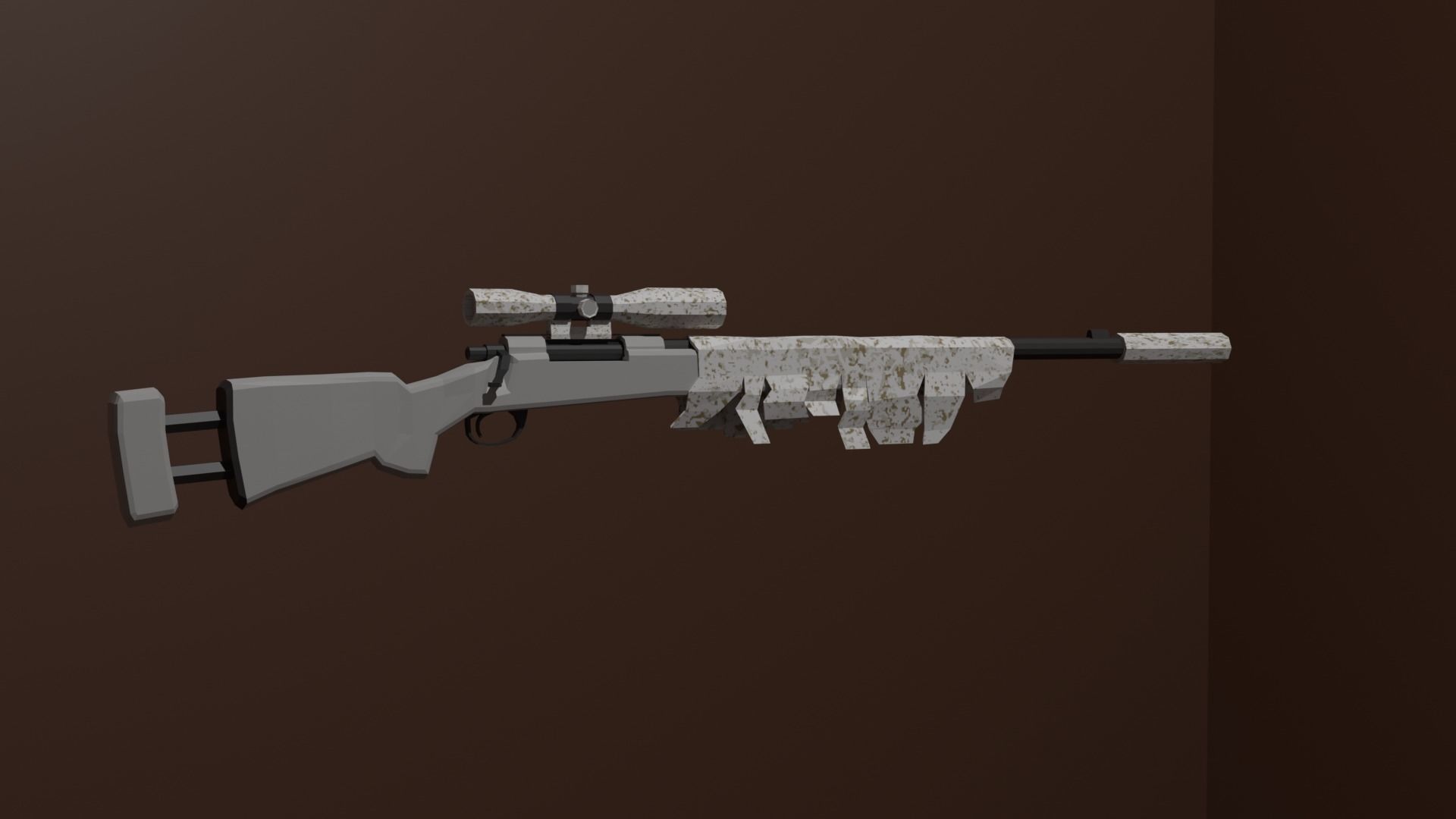 m24 sniper rifle Free low-poly 3D model_3