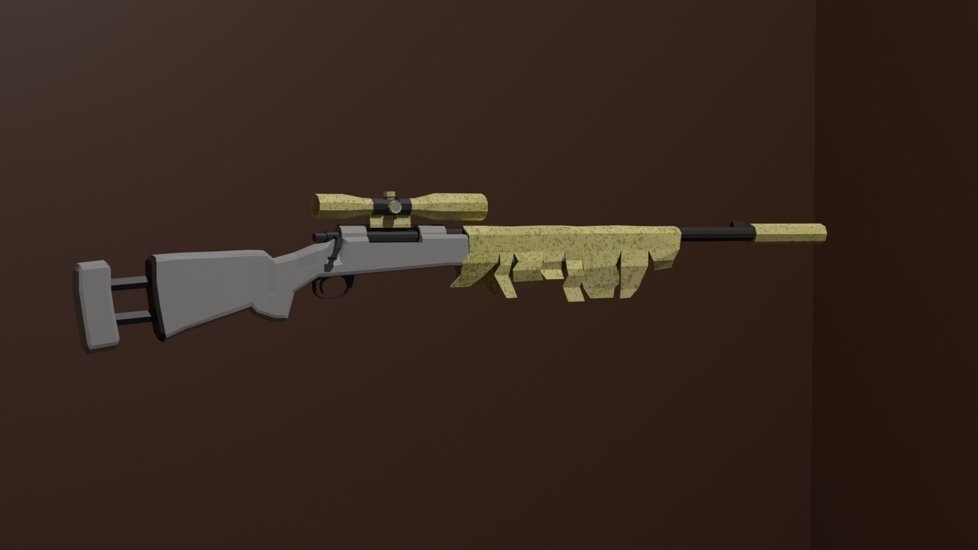 m24 sniper rifle Free low-poly 3D model_4