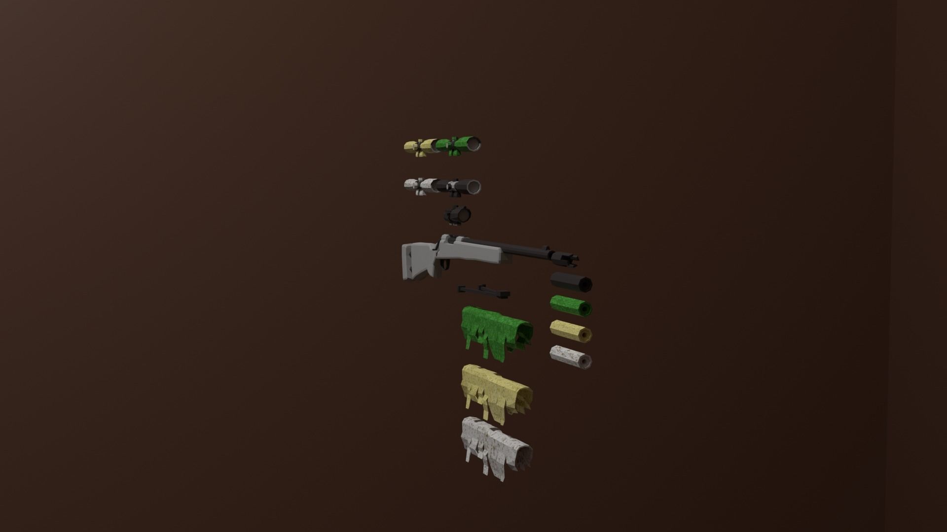 m24 sniper rifle Free low-poly 3D model_12