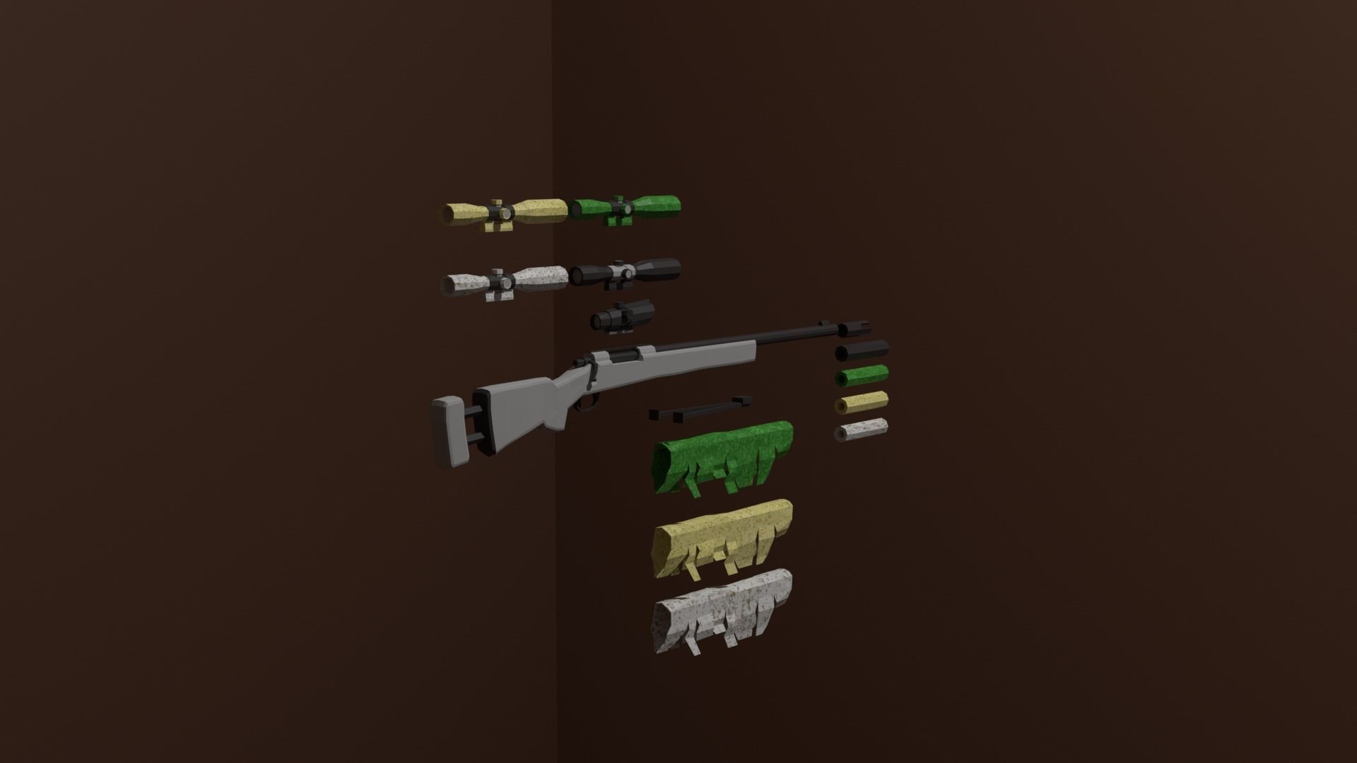 m24 sniper rifle Free low-poly 3D model_11