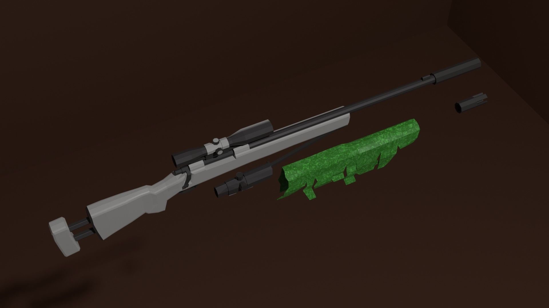 m24 sniper rifle Free low-poly 3D model_6
