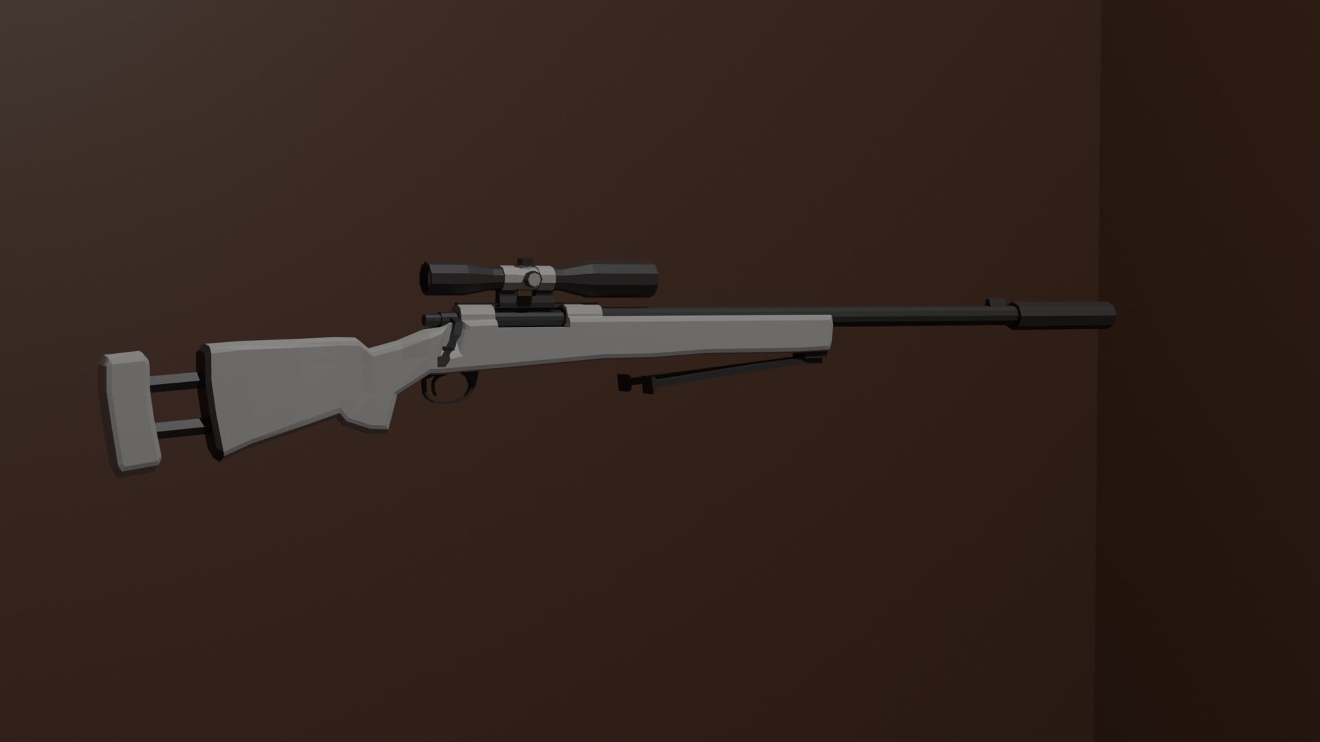 m24 sniper rifle Free low-poly 3D model_5