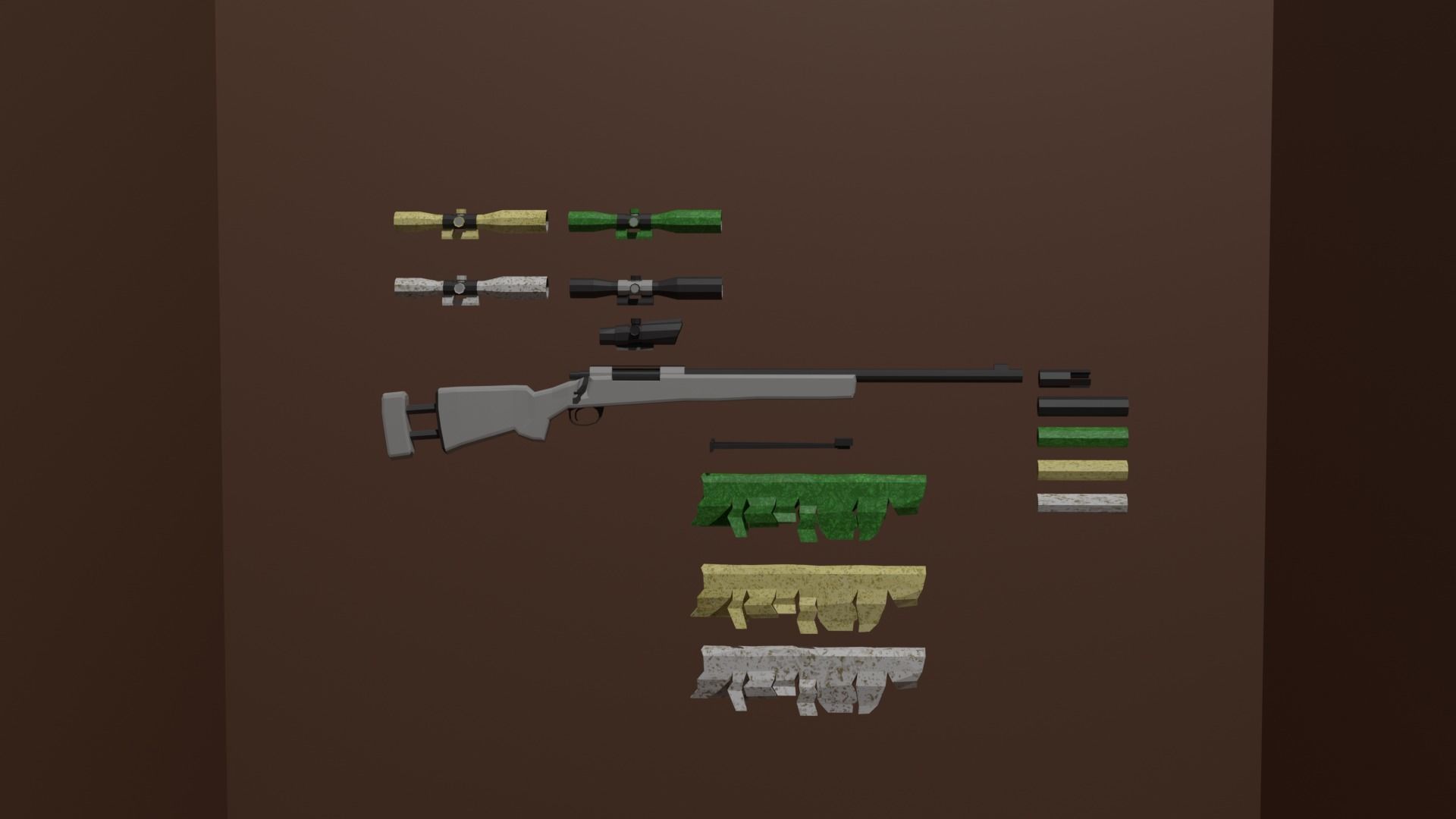 m24 sniper rifle Free low-poly 3D model_10