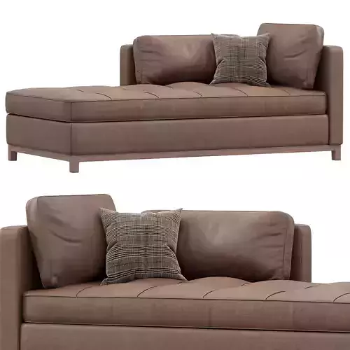 Modern Leather Chaise Lounge