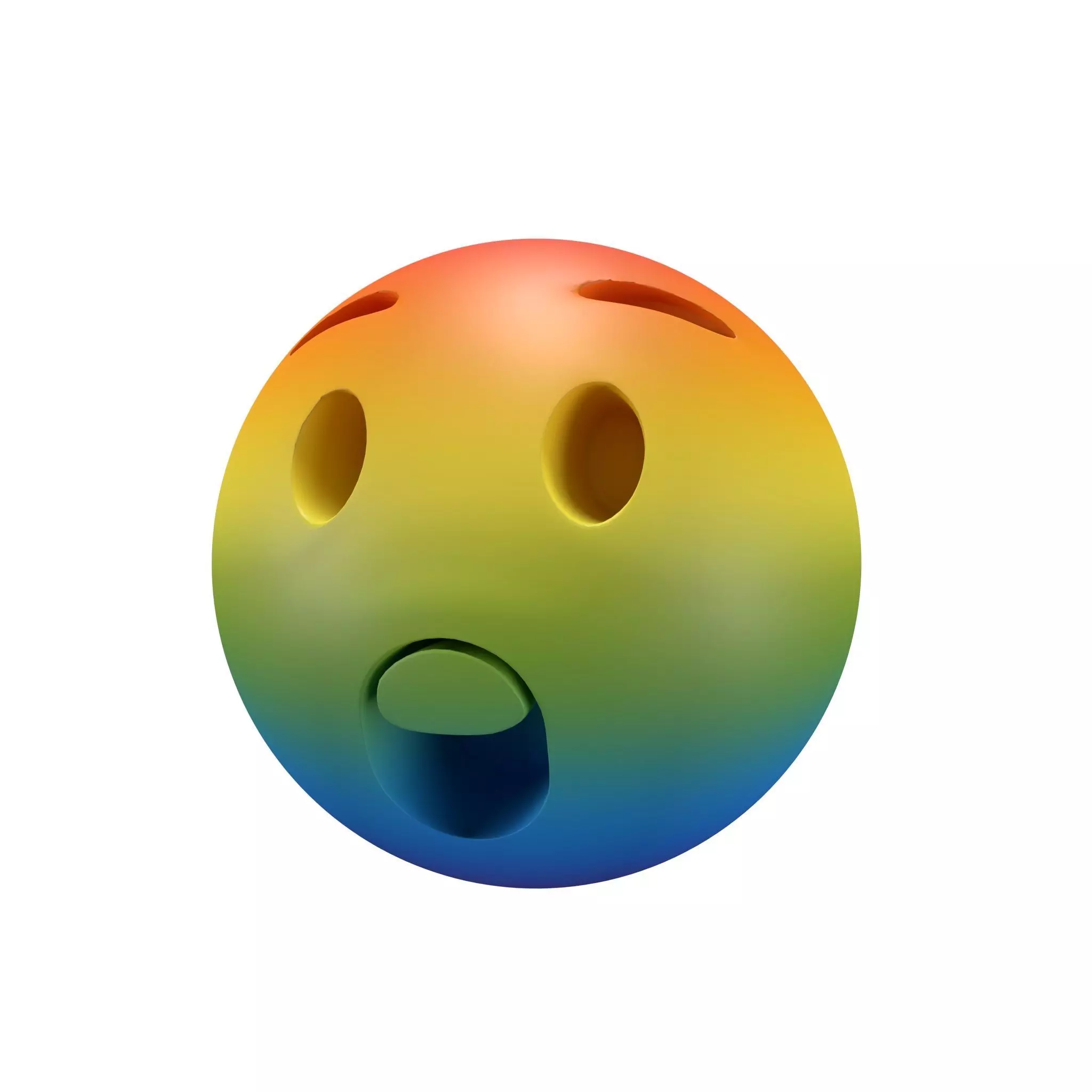 Astonished Face v2 006 Low-poly 3D model_0