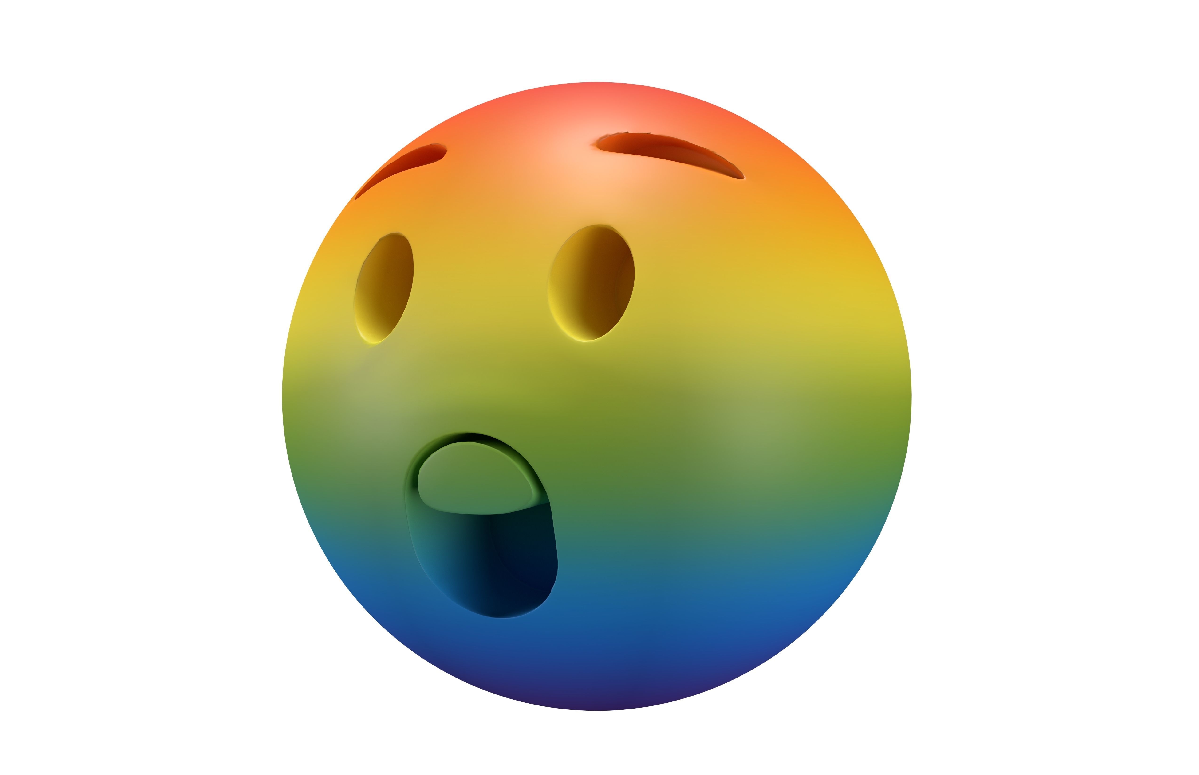 Astonished Face v2 006 Low-poly 3D model_1