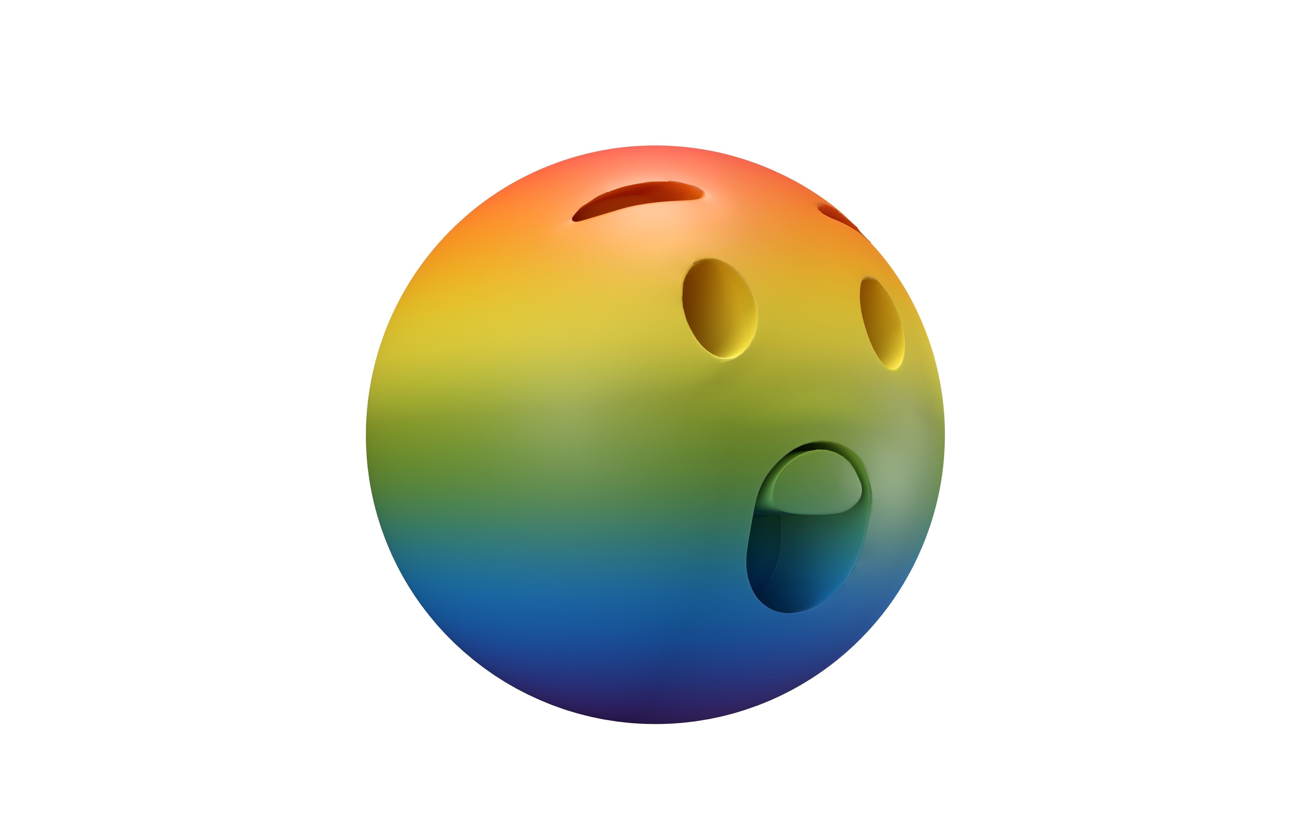 Astonished Face v2 006 Low-poly 3D model_3