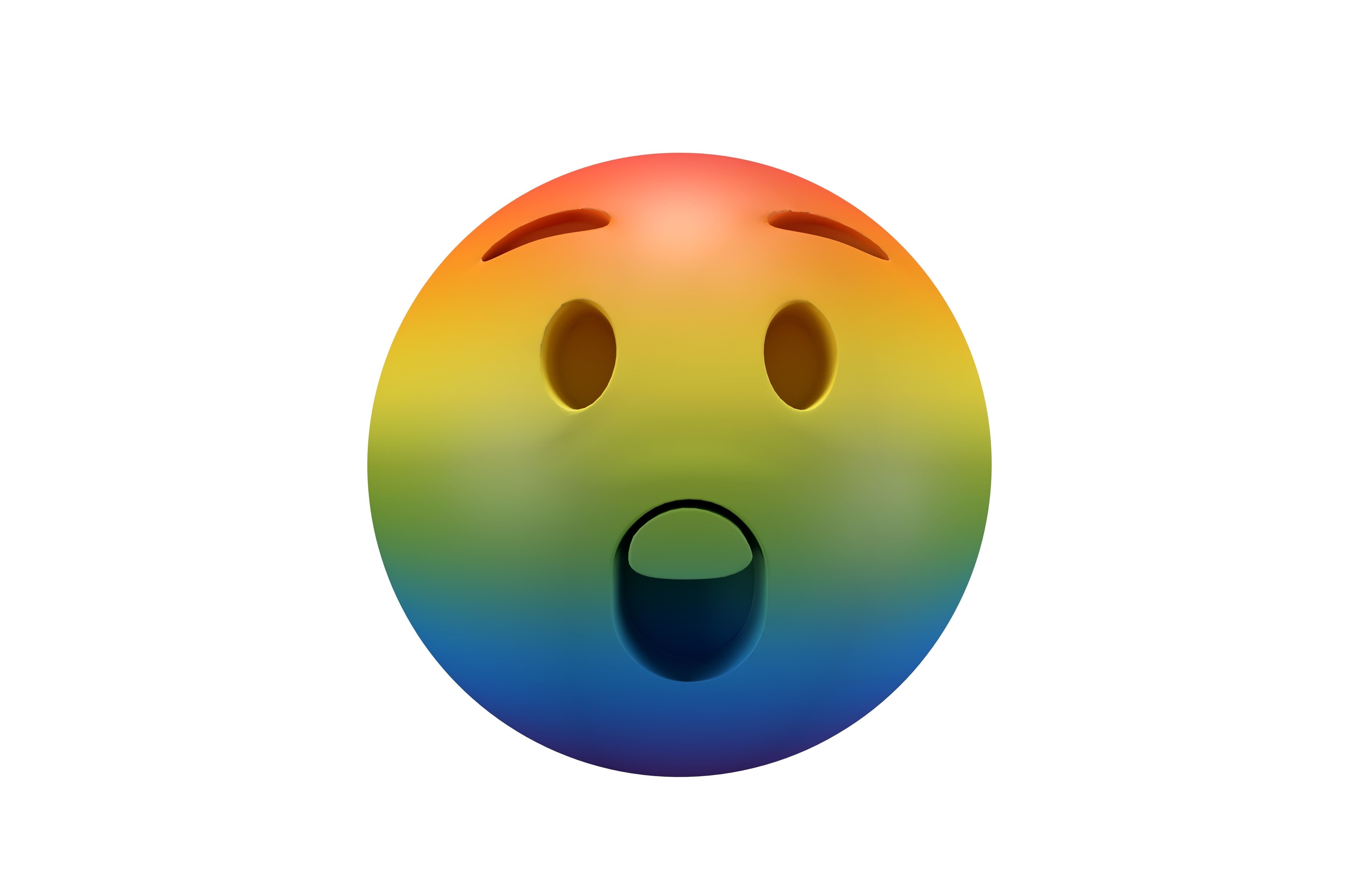 Astonished Face v2 006 Low-poly 3D model_2