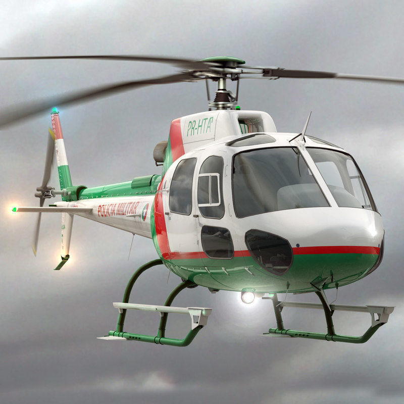 Eurocopter AS 550 Military Police 3D model_0