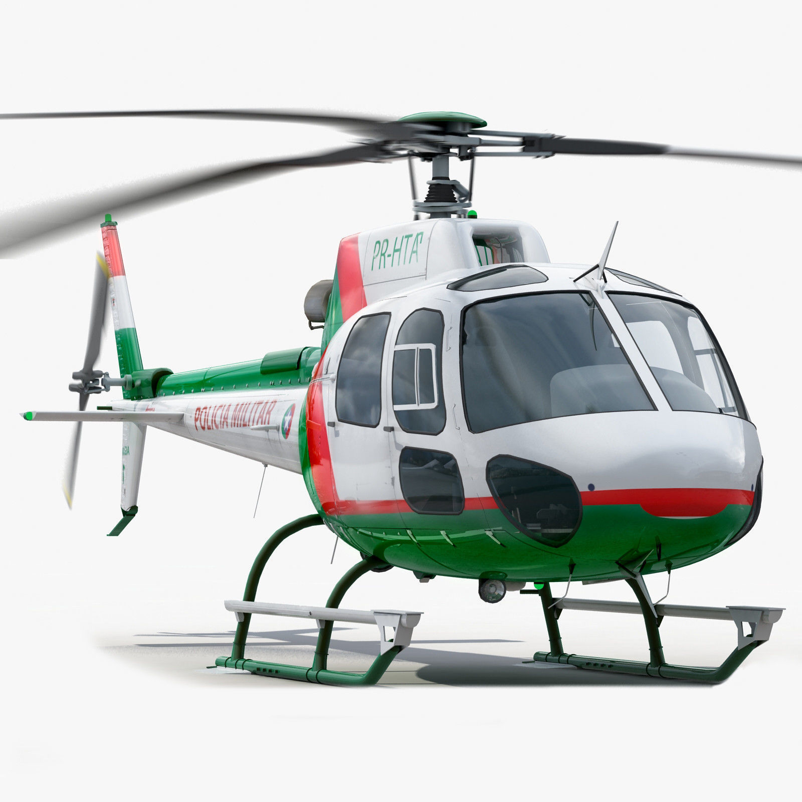 Eurocopter AS 550 Military Police 3D model_2