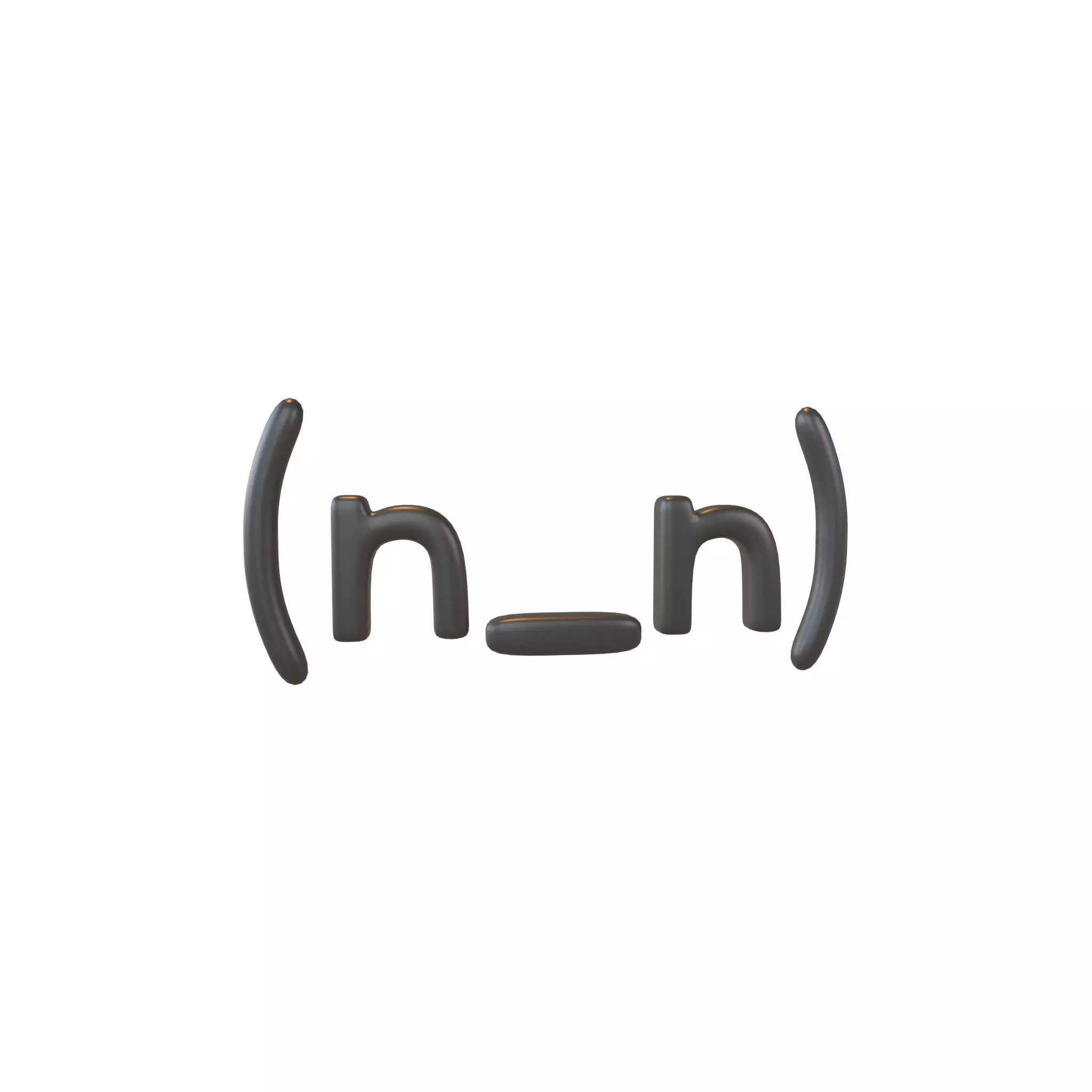 Japanese Emoticons v1 001 Low-poly 3D model_0