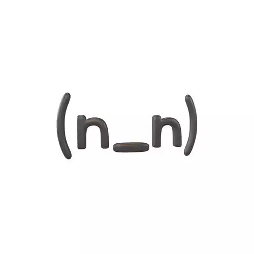 Japanese Emoticons v1 001 Low-poly 3D model