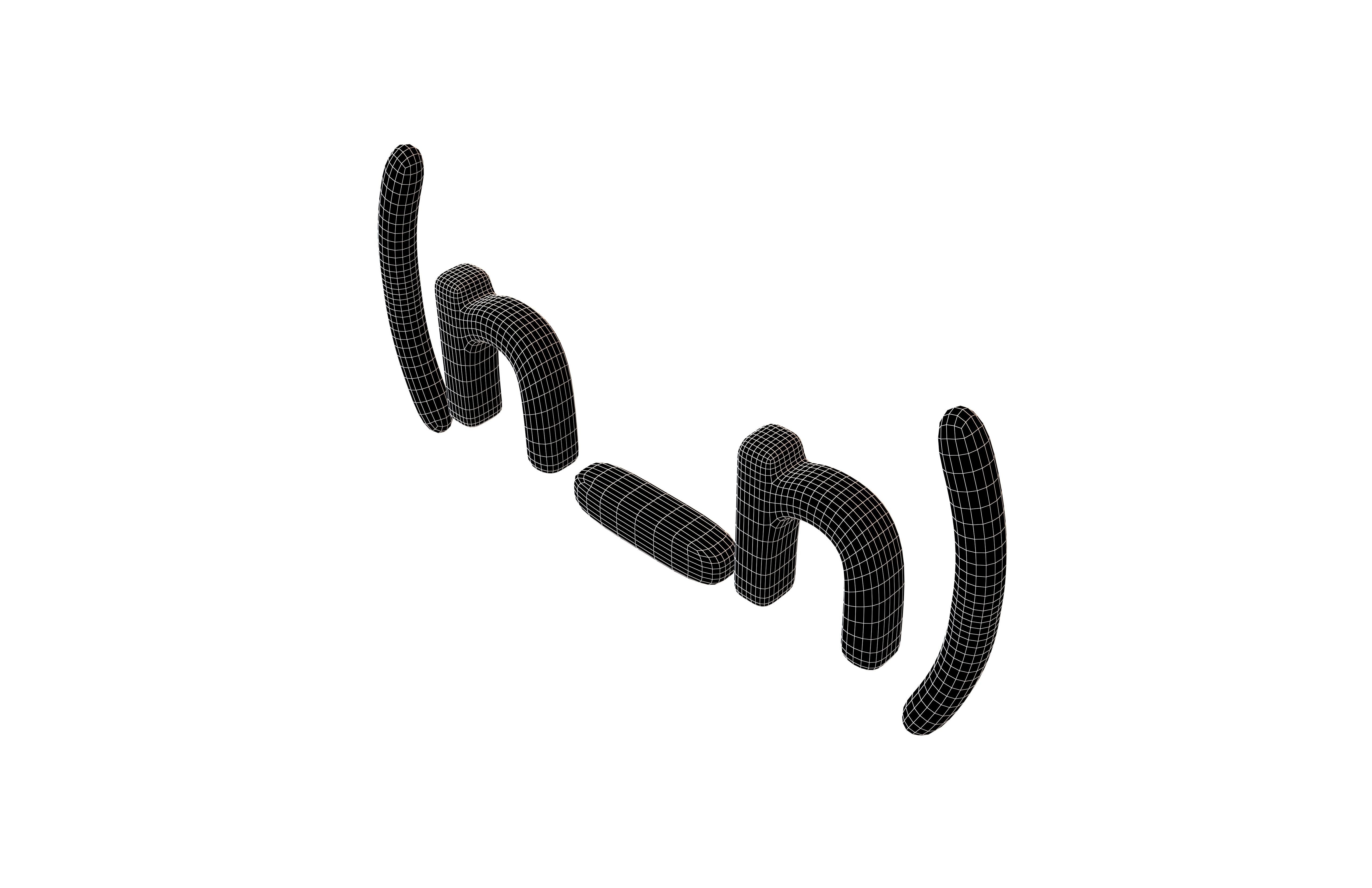 Japanese Emoticons v1 001 Low-poly 3D model_4