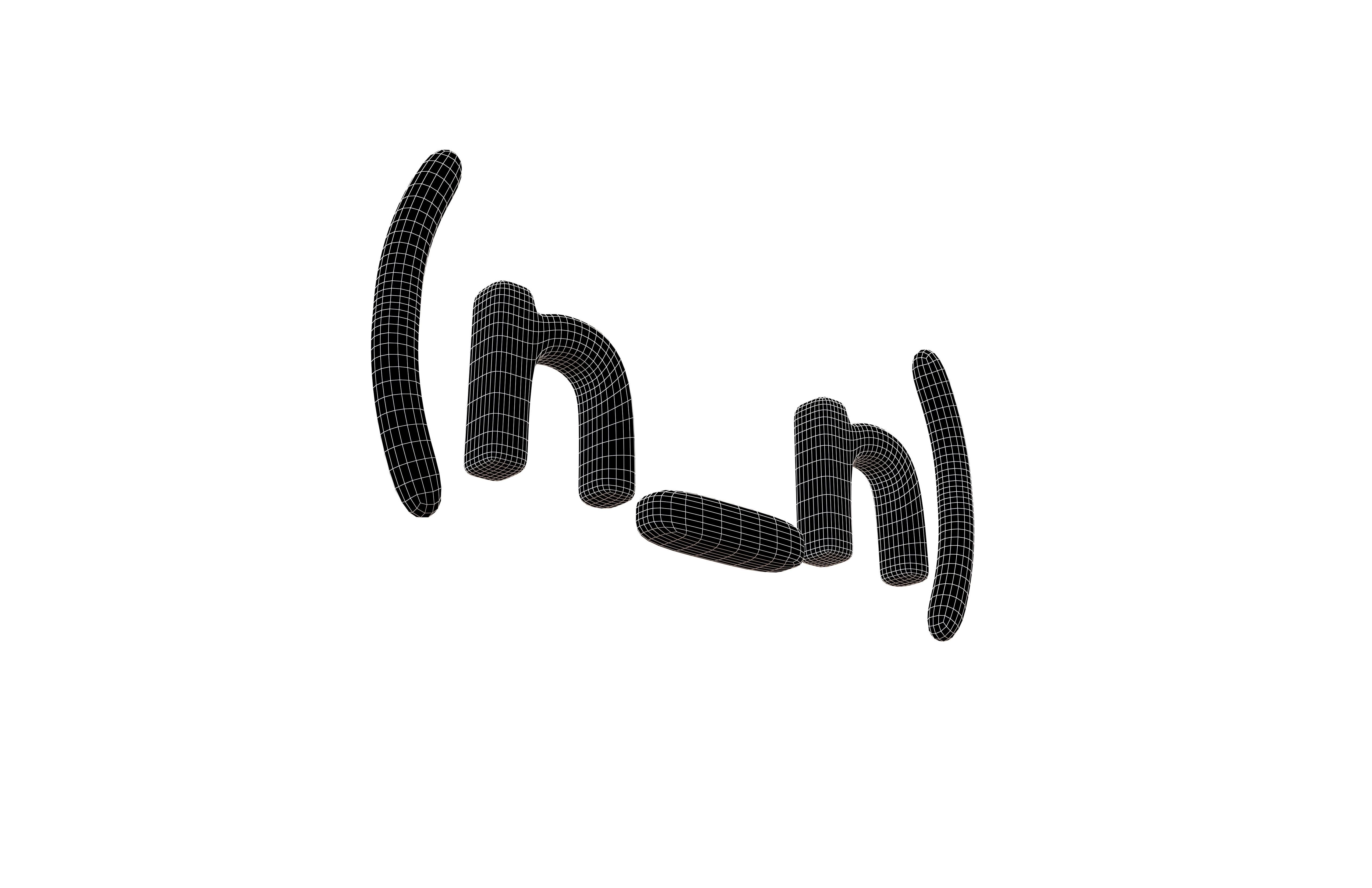 Japanese Emoticons v1 001 Low-poly 3D model_7