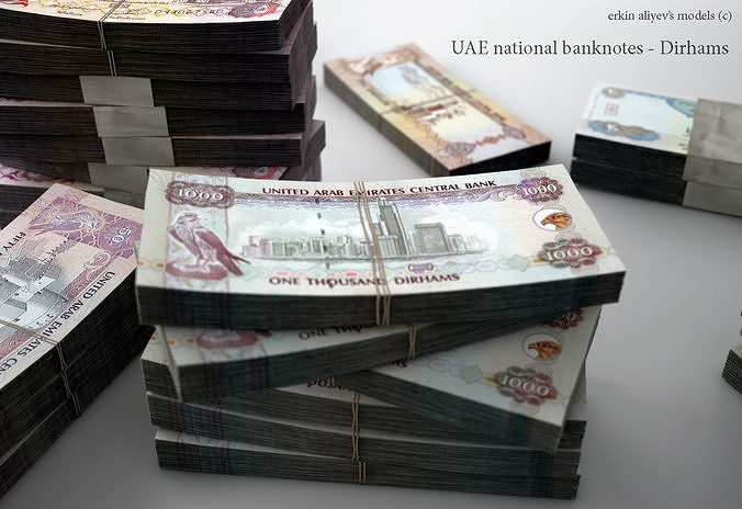 UAE-Dirhams uae national banknote 3D model