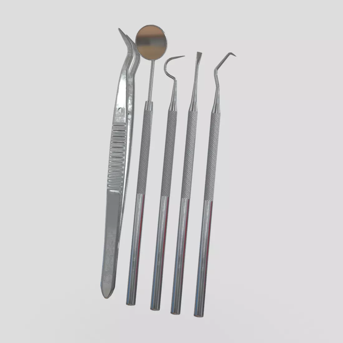 Dental Tool Pack Low-poly 3D model