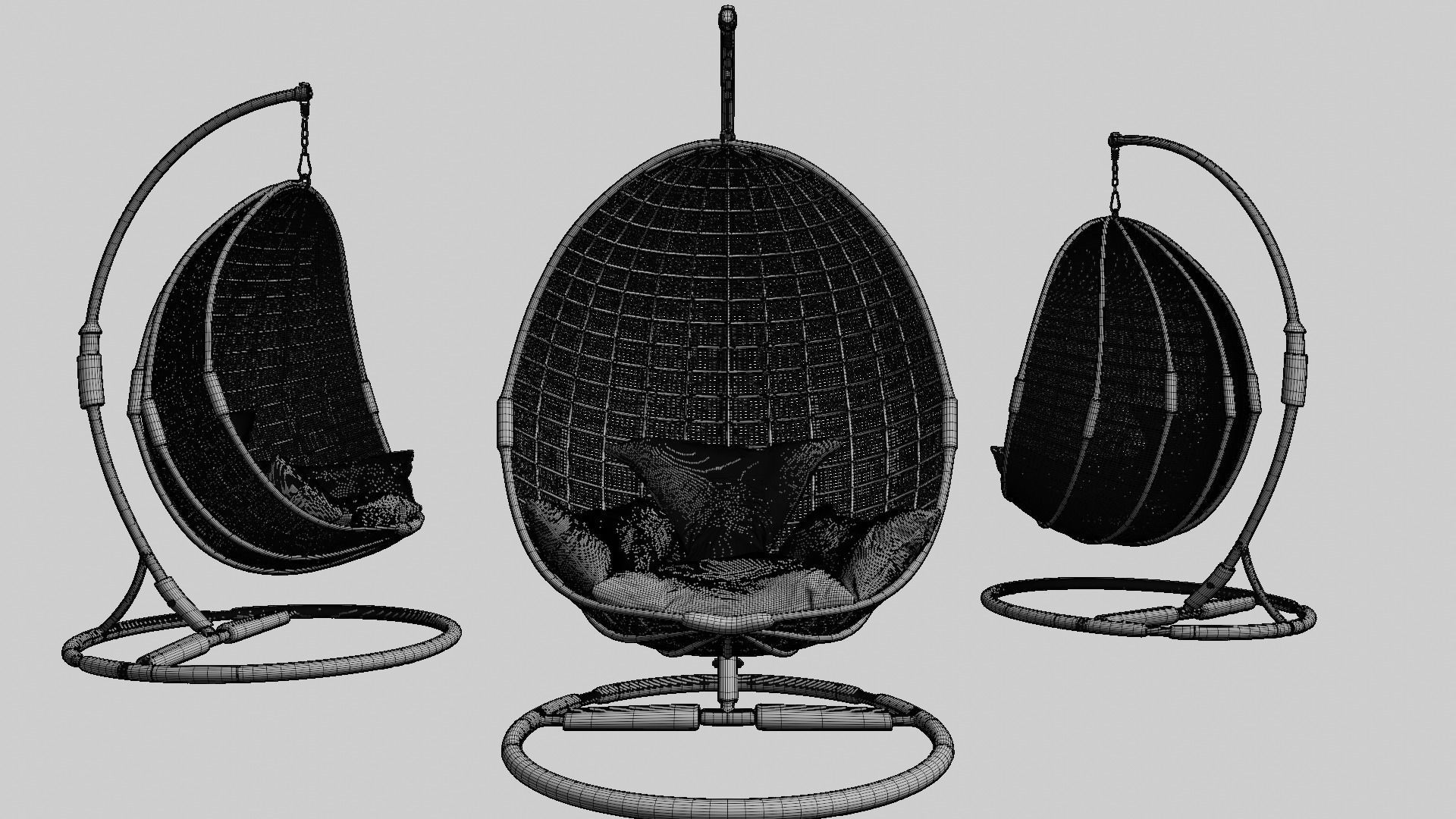 Egg chair 3D model_3