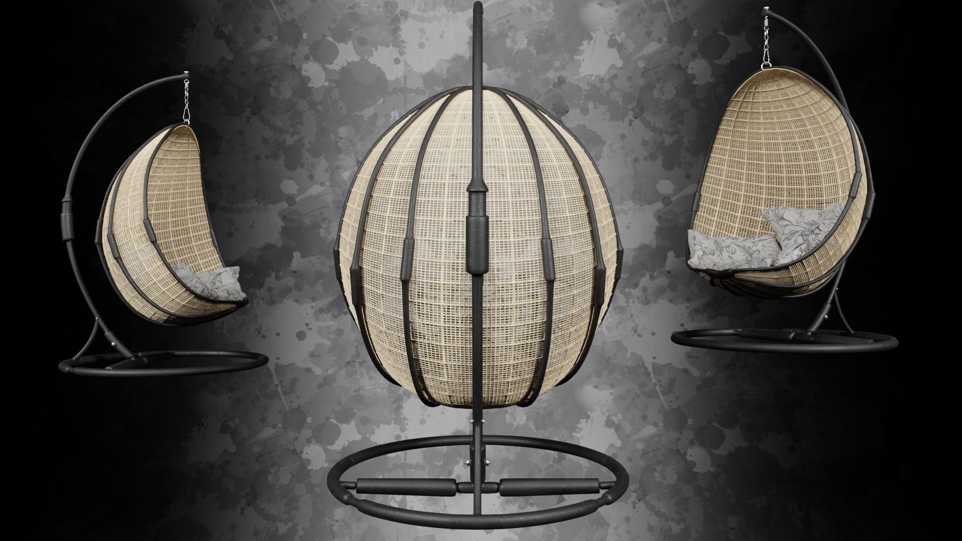 Egg chair 3D model_6