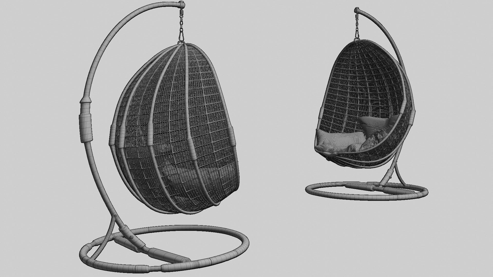 Egg chair 3D model_5