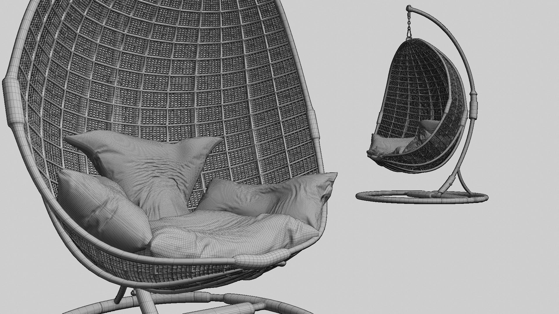 Egg chair 3D model_1