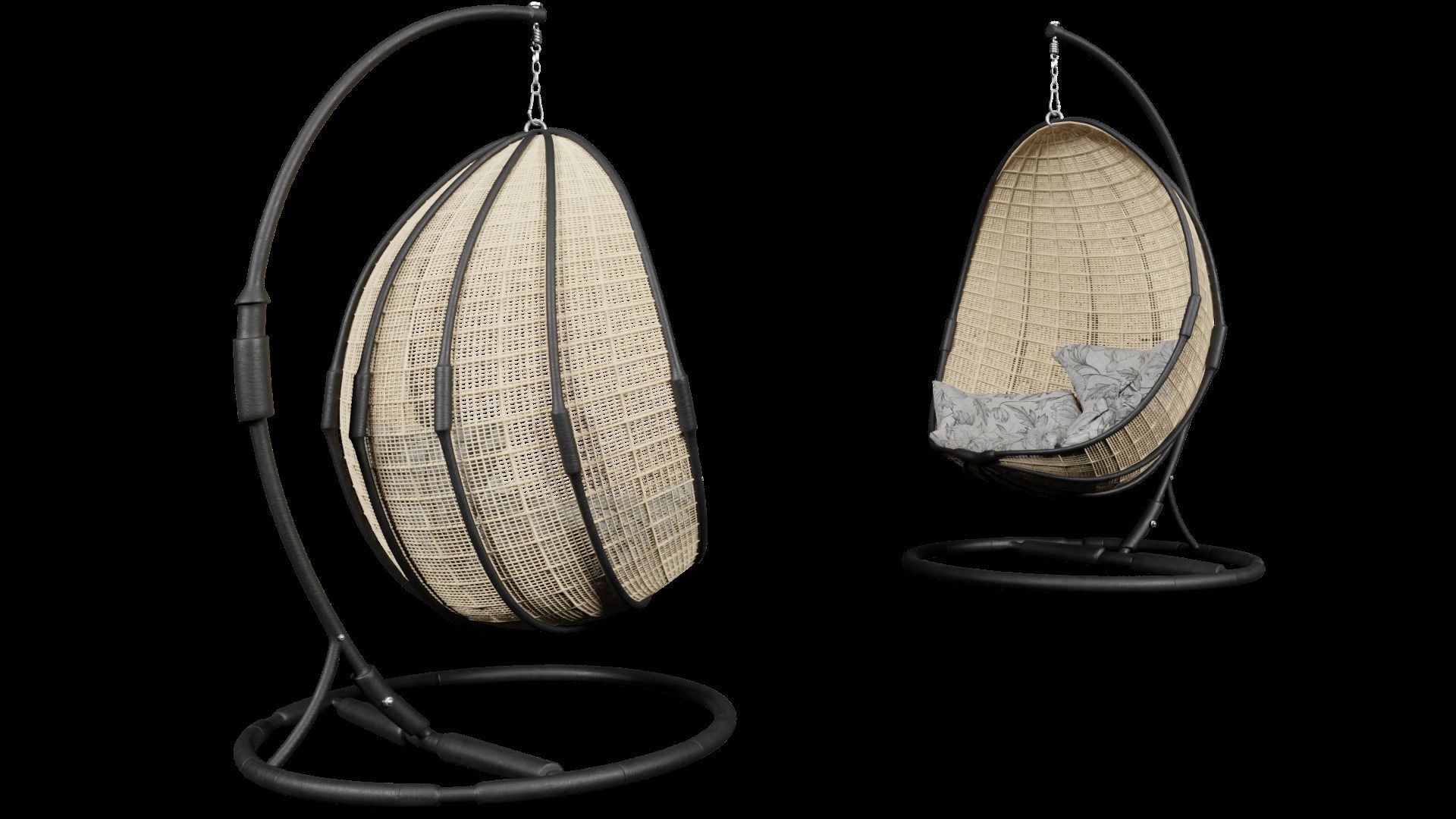 Egg chair 3D model_4