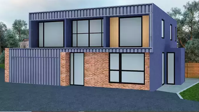 AB House Free low-poly 3D model