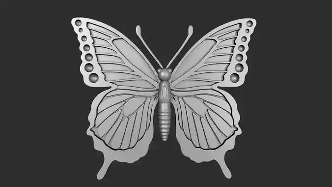 STL models for 3D printing and CNC butterfly 3D print model