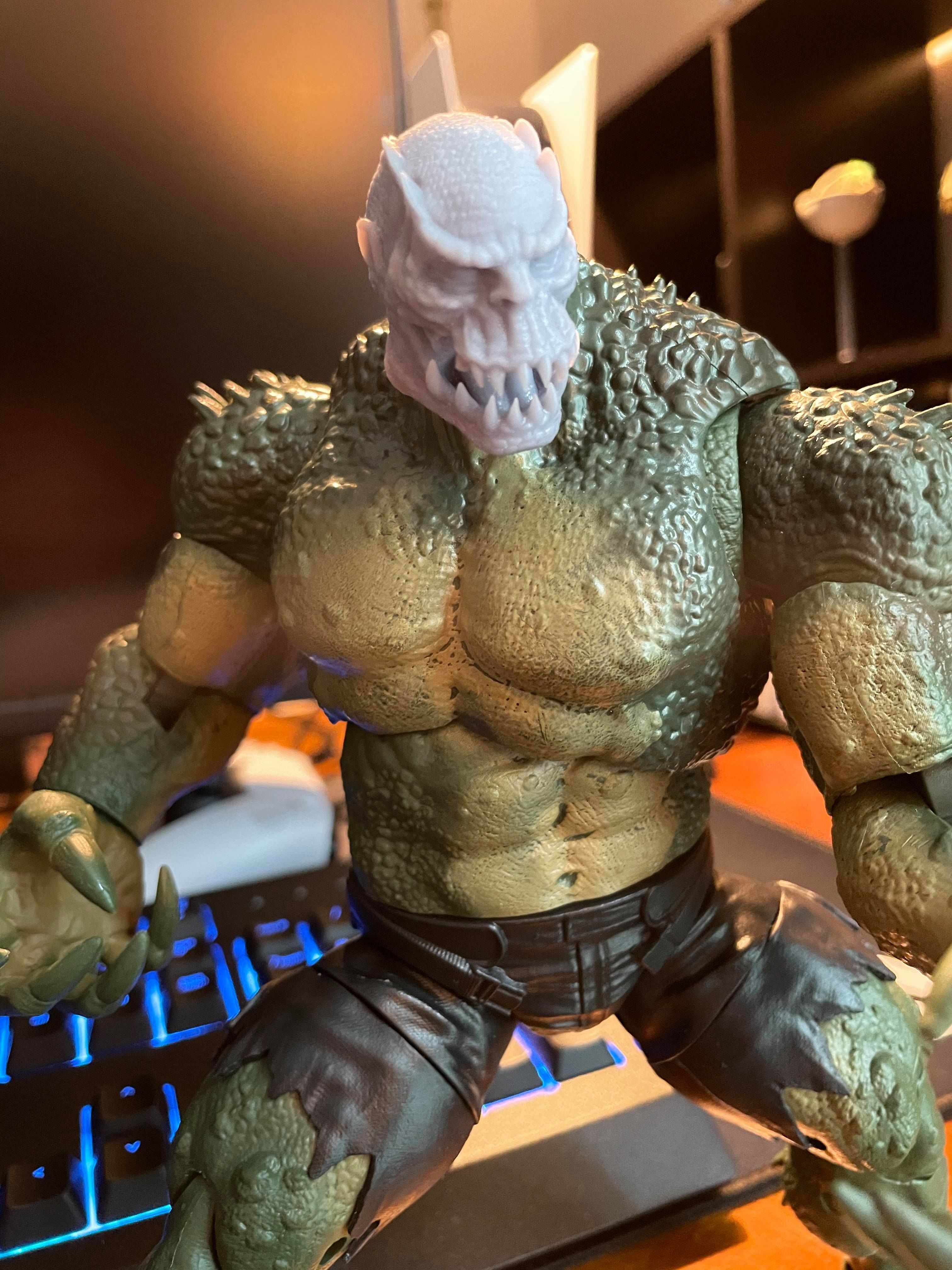 killer Croc head 3D print model_2