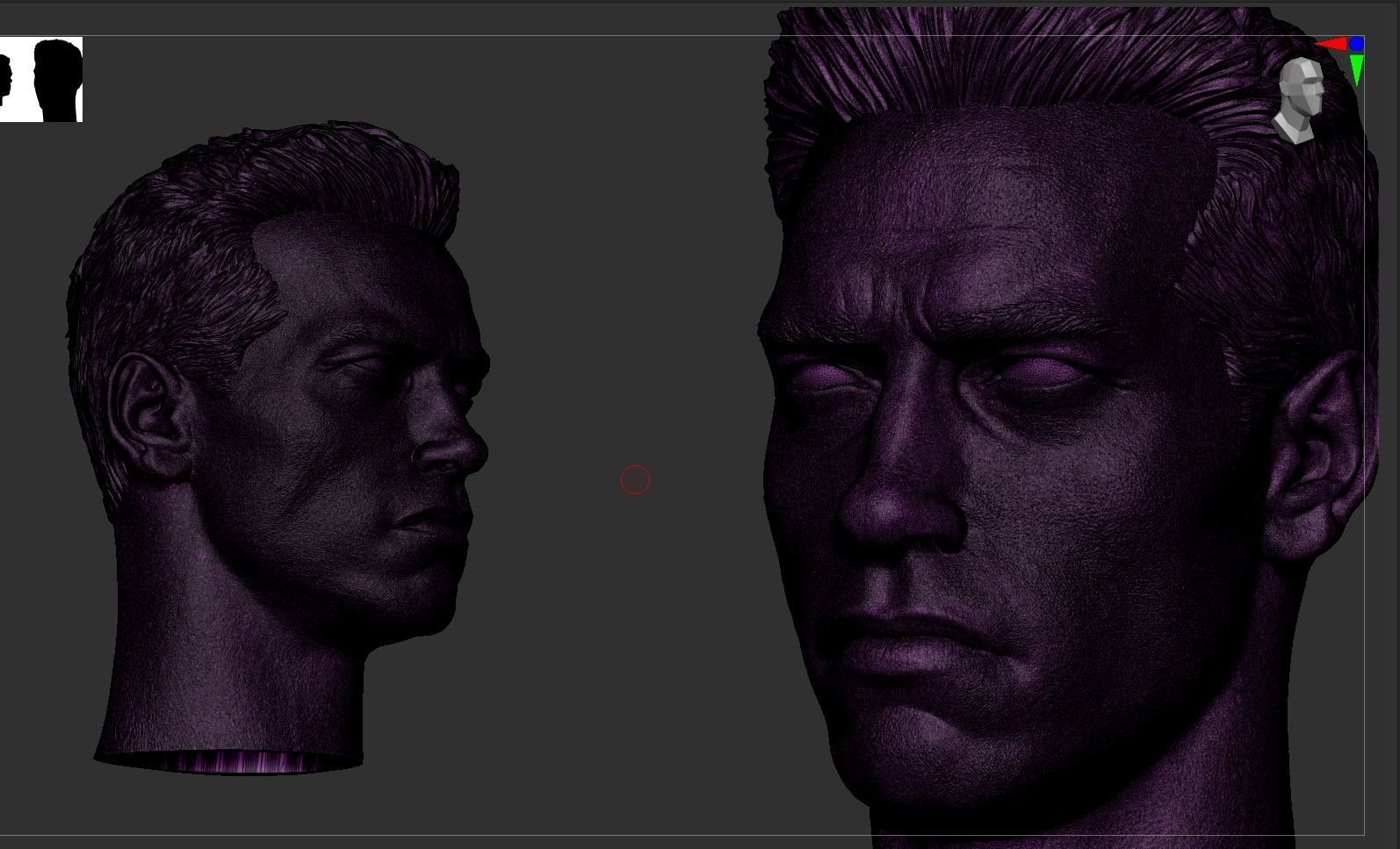Terminator - Arnold Schwarzenegger Head  3D print model_10