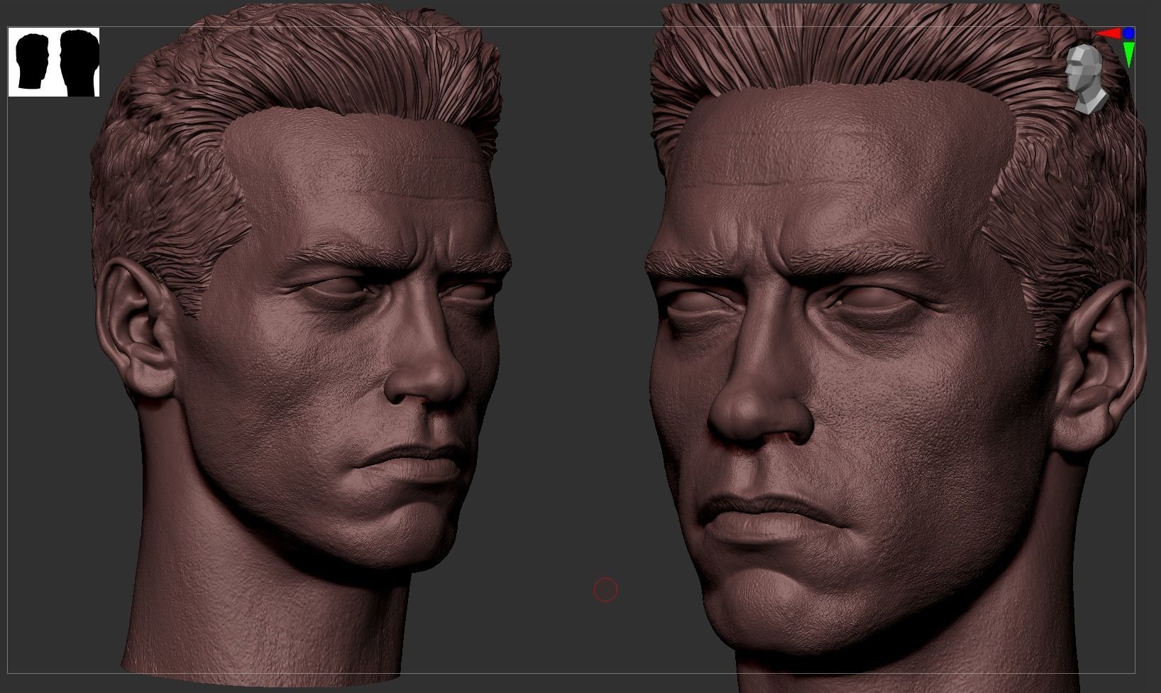 Terminator - Arnold Schwarzenegger Head  3D print model_5