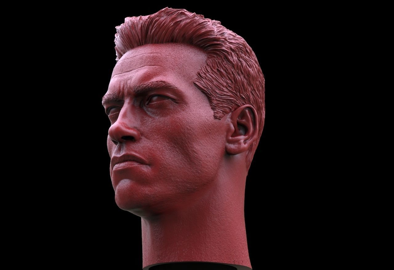 Terminator - Arnold Schwarzenegger Head  3D print model_3