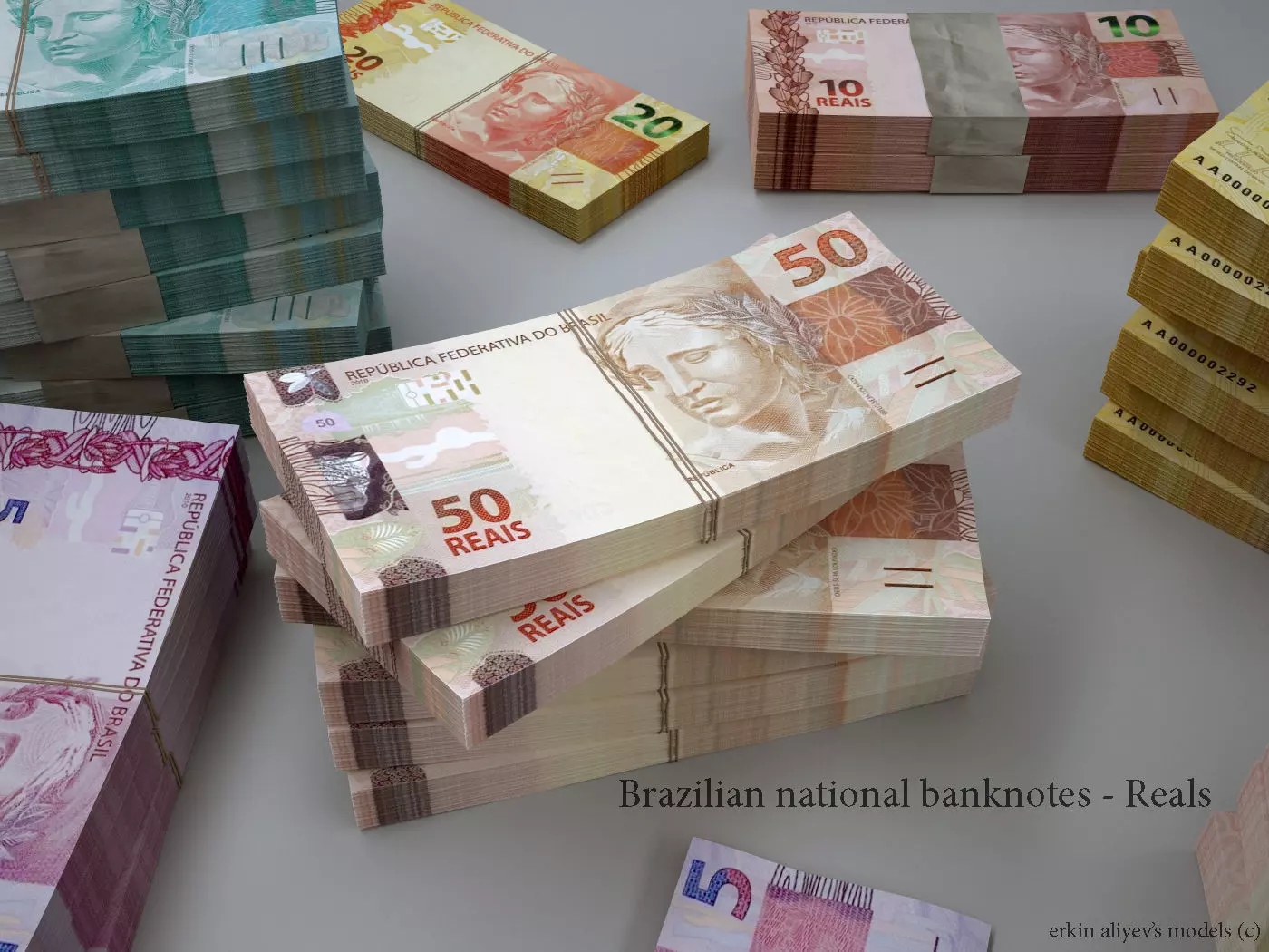 Brazilian Reals 3D model_0
