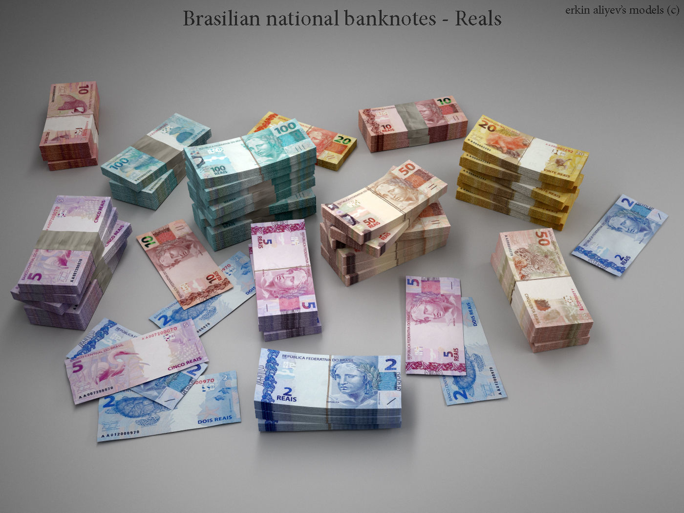 Brazilian Reals 3D model_2
