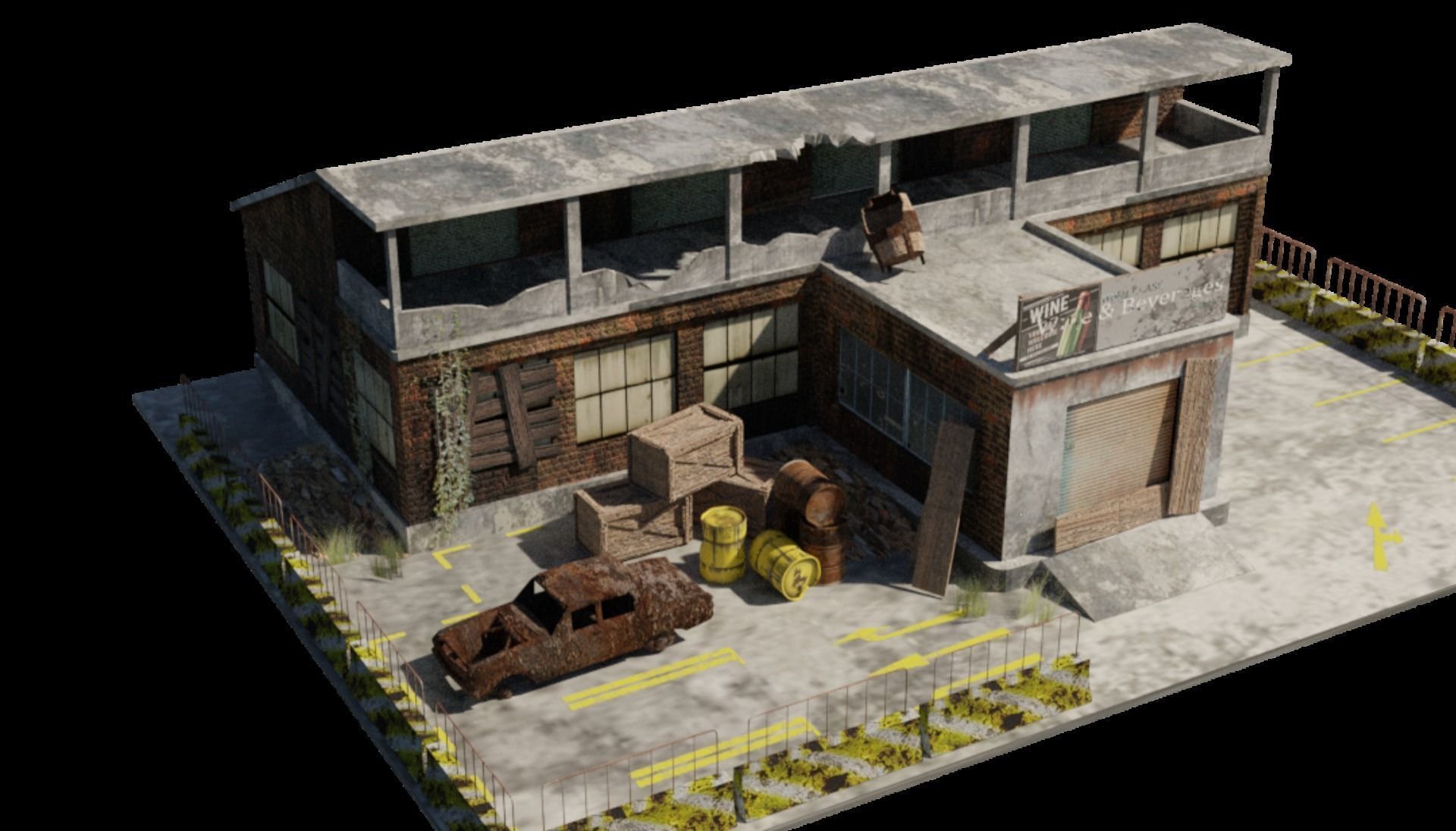 Wine Shop 3D model_1