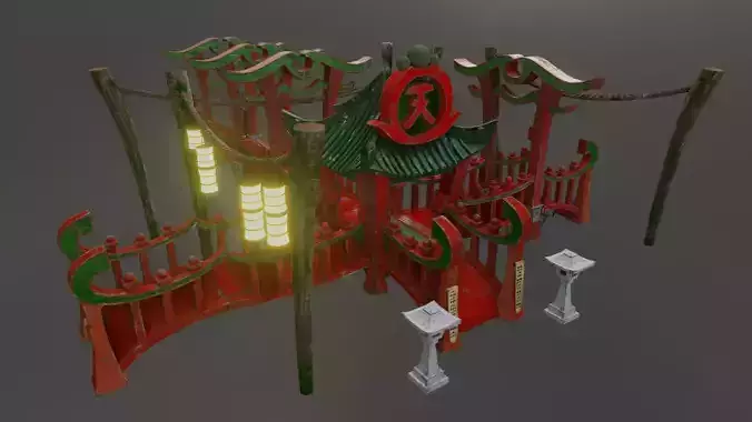 Modular Stylized Asian Bridge