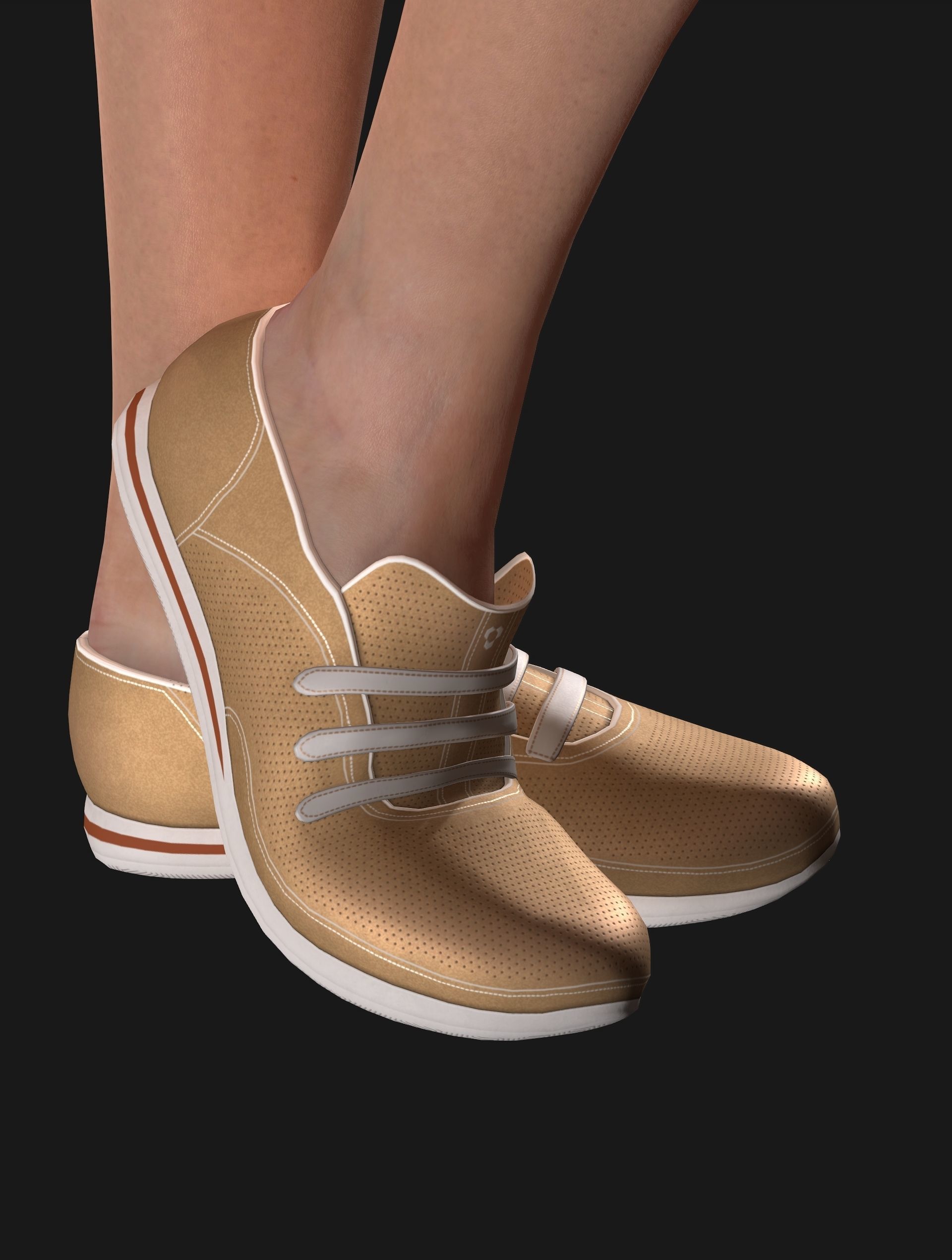 Sport girls outfit - 5 colors Low-poly 3D model_61