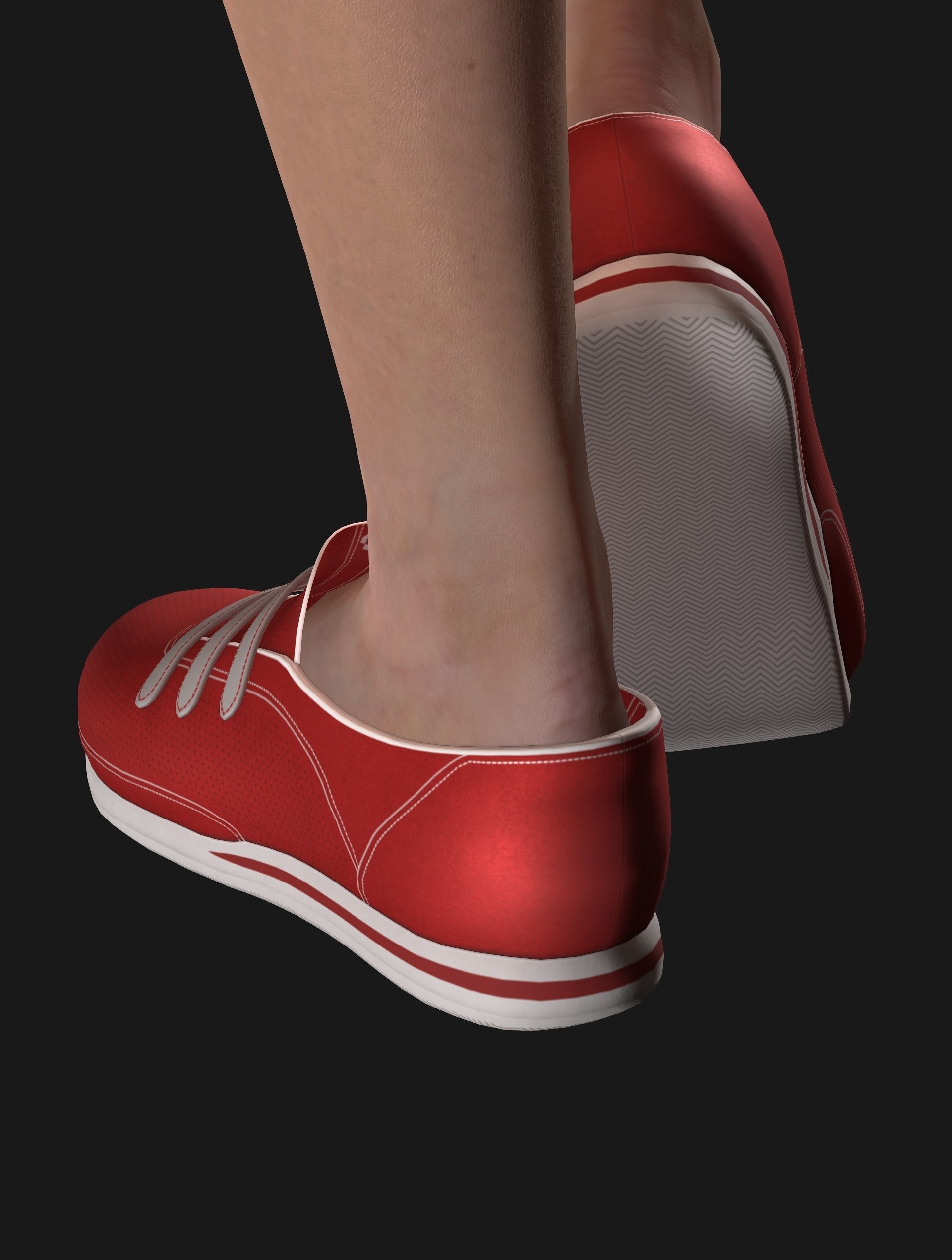 Sport girls outfit - 5 colors Low-poly 3D model_60